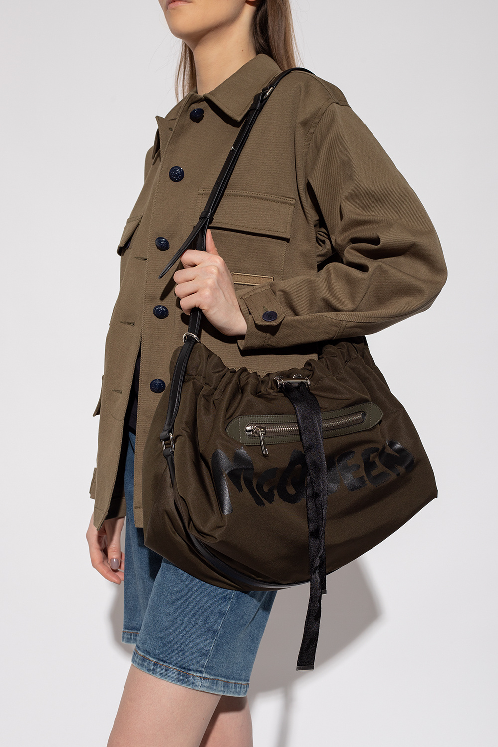 Alexander McQueen 'The Bundle Draw Medium' shoulder bag | Women's 